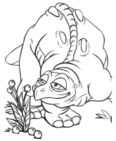 A coloring page of the land before time